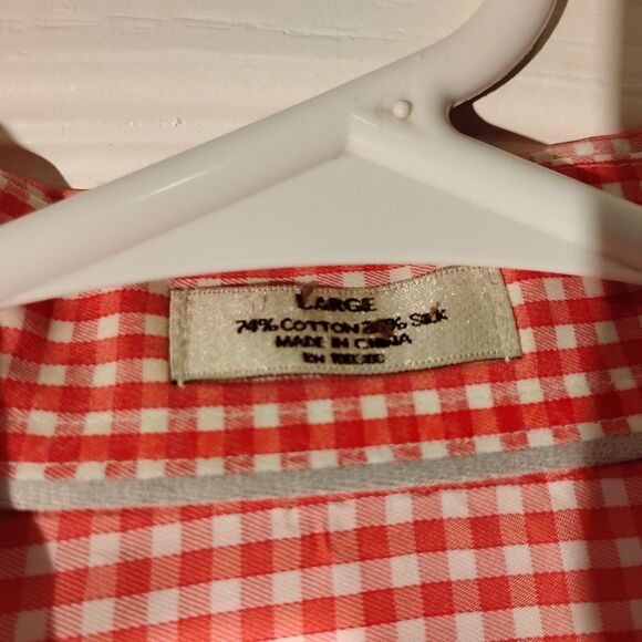 Peter Millar Crown Soft shirt mens L Large cotton silk blend golf long sleeve - Picture 6 of 7